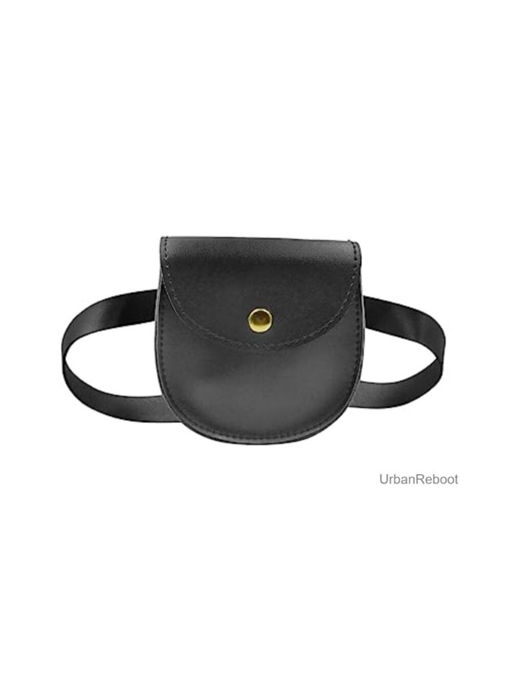Mini PU Leather Saddle Crossbody Purse Flap Button Closure Adjustable Strap